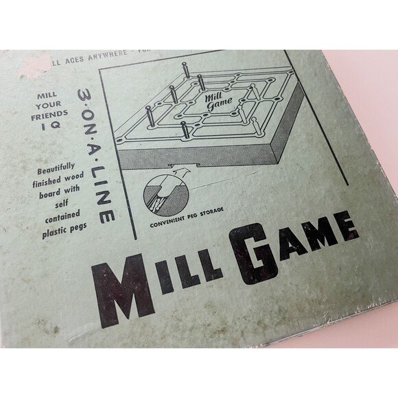 Vintage Mill Game Drueke & Sons Wooden Board Peg Game #553 Rare - Picture 5 of 10